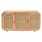 Bali & Pari Evania Bohemian Natural Rattan 3-Door Storage Cabinet 244-13670-ZORO - alternate 5
